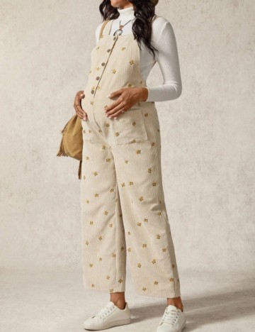 Salopetă lungă Shein, crem