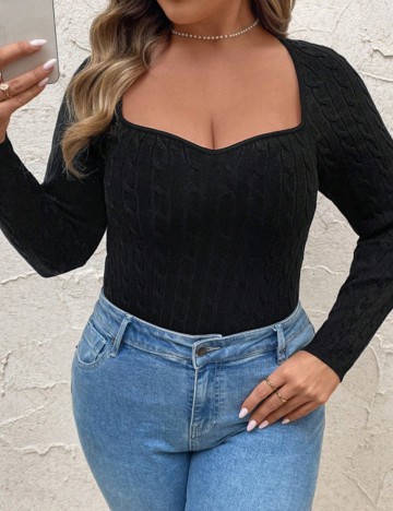 Bluză Shein Curve+, negru