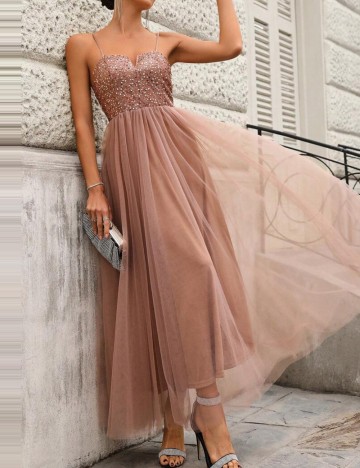 Rochie midi Shein, roz