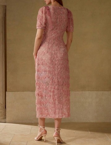 Rochie midi Shein MOTF, roz