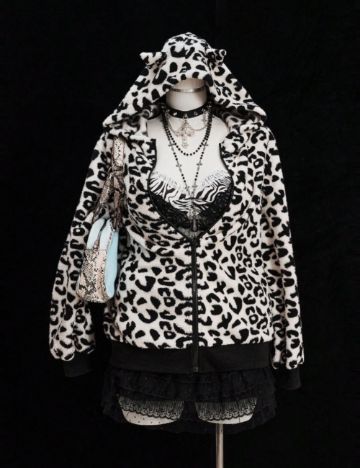 Hanorac Cu Fermoar Shein Curve+, mix culori