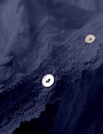 Cămașă cu m&acirc;necă scurtă Shein, albastru