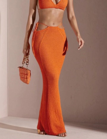 Fustă de plajă Shein, portocaliu