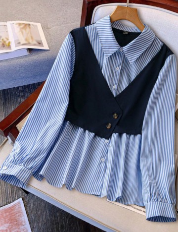 Cămașă Shein Curve+, mix culori