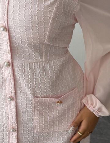 Rochie midi Shein Curve+, roz