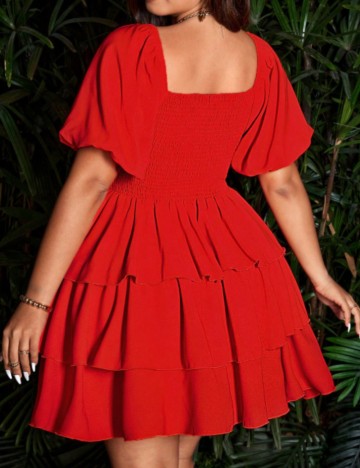 Rochie mini Shein Curve+, roșu