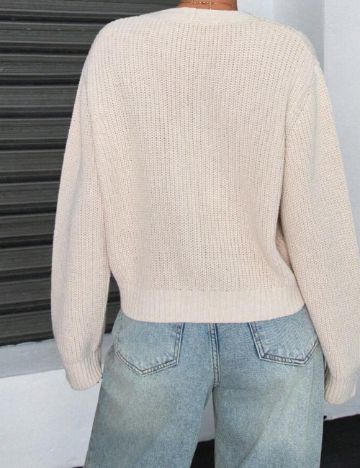 Bluză cu nasturi Shein, crem