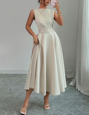 Rochie maxi Shein, crem