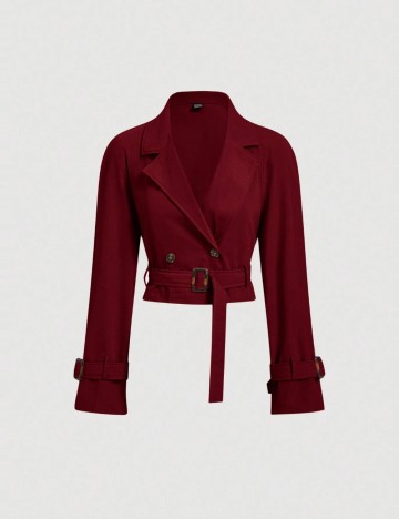 Trench scurt Shein, vișiniu