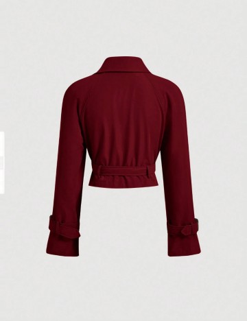 Trench scurt Shein, vișiniu