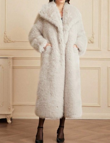 Haină De Blană Shein, bej