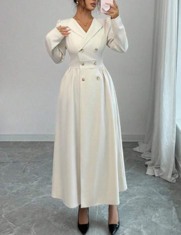 Rochie maxi Shein, crem