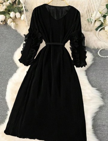 Rochie maxi Shein Curve+, negru