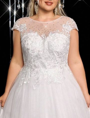 Rochie de ocazie și bridal Shein Curve+, alb