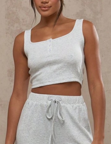 Maiou de pijama Shein Missguided, gri