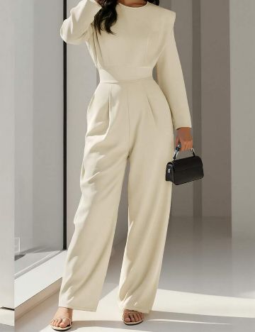 Salopetă lungă Shein, crem