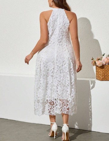 Rochie midi Shein Curve+, alb