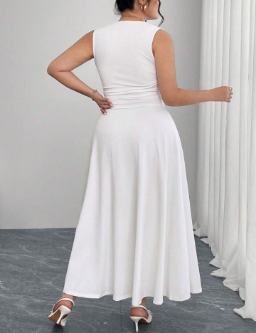 Rochie maxi Shein Curve+, alb