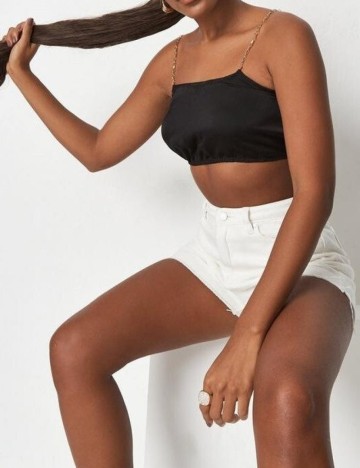 Top cu bretele subțiri Missguided, negru