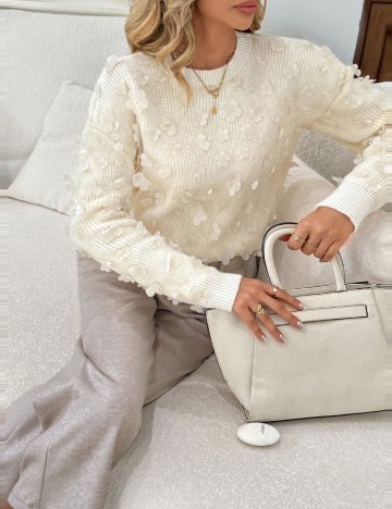 Pulover Shein, crem