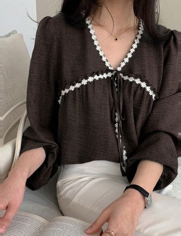 Cămașă Shein, maro