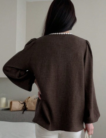 Cămașă Shein, maro