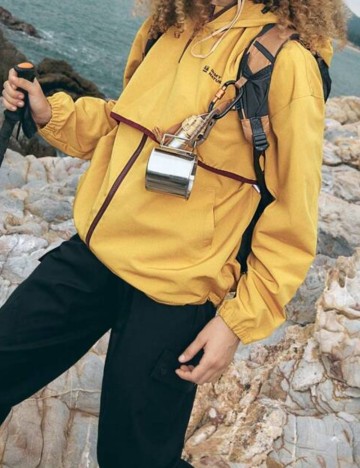 Jachetă Shein In My Nature, galben mustar