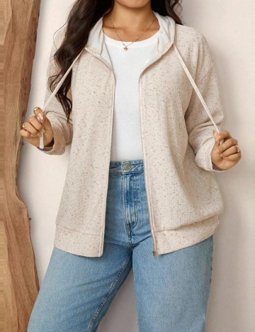 Hanorac Shein Curve+, crem