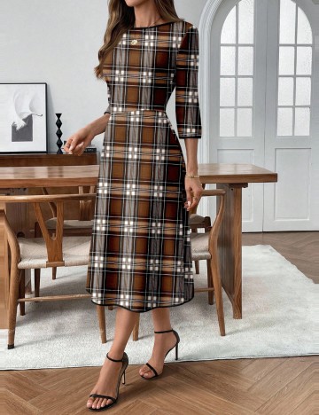 Rochie midi Shein, mix culori