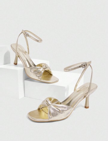 Sandale Cu Toc Shein, auriu