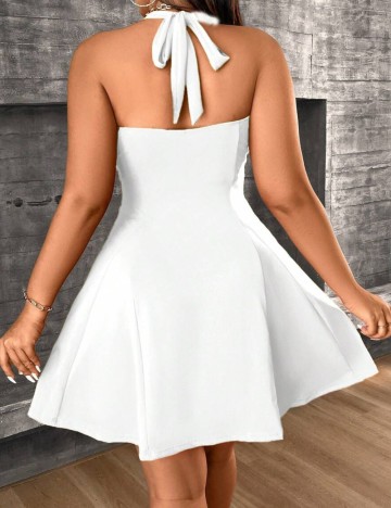 Rochie mini Shein Curve+, alb