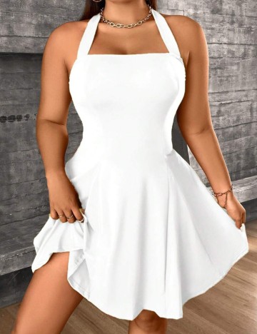 Rochie mini Shein Curve+, alb