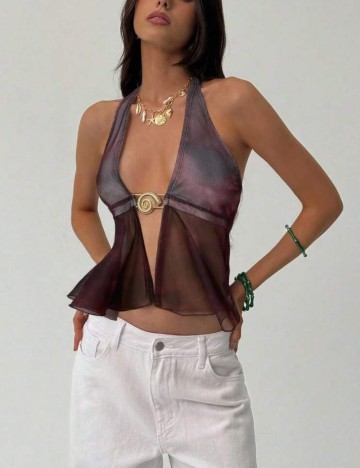 Top Shein, mix culori