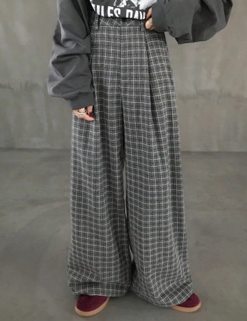 Pantaloni Shein FRIFUL, gri