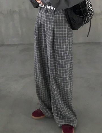 Pantaloni Shein FRIFUL, gri