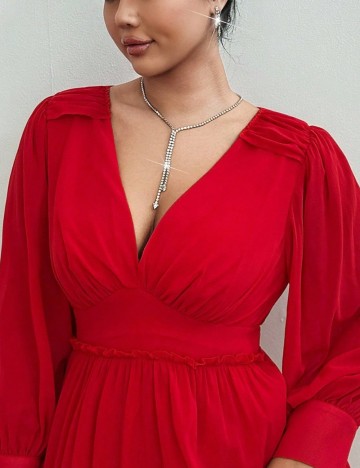 Rochie midi Shein Curve+, roșu