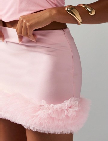 Fustă midi Shein, roz