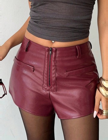 Pantaloni scurți Shein, vișiniu