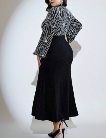 Rochie maxi Shein Curve+, negru