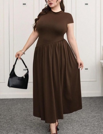 Rochie maxi Shein Curve+, maro