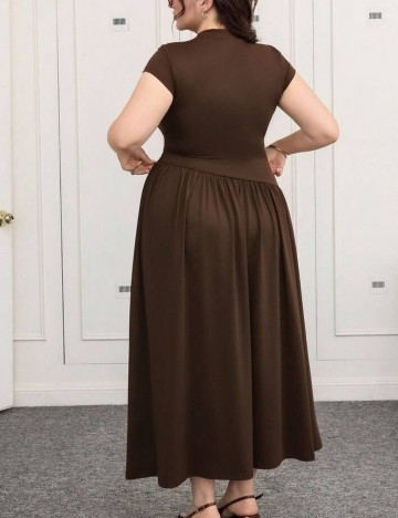 Rochie maxi Shein Curve+, maro