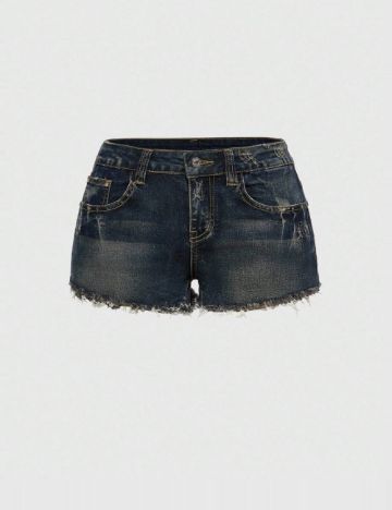 Pantaloni scurți Shein Curve+, albastru