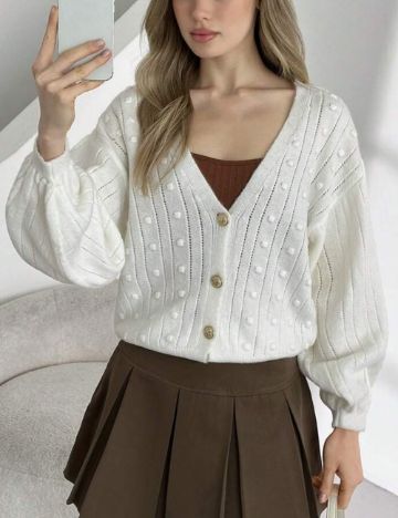 Cardigan Shein, crem