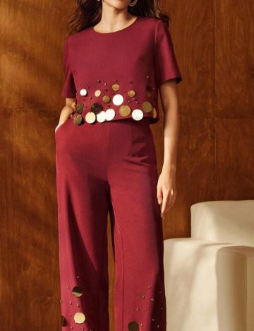 Cămașă Shein, vișiniu