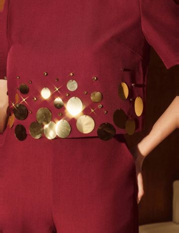 Cămașă Shein, vișiniu