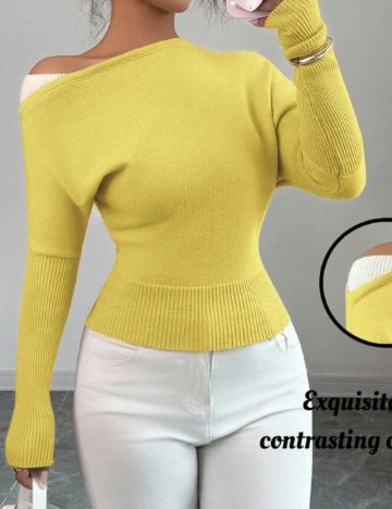 Pulover Shein, galben