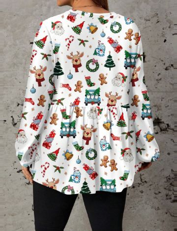 Bluză Shein Curve+, alb