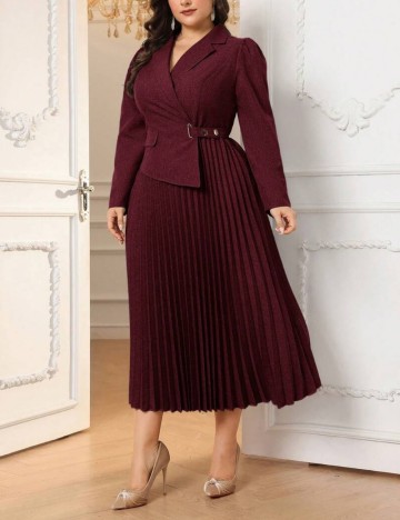 Rochie maxi Shein Curve+, vișiniu