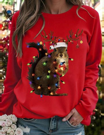 Bluză Shein Curve+, roșu