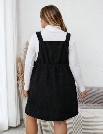 Sarafan Shein Curve+, negru